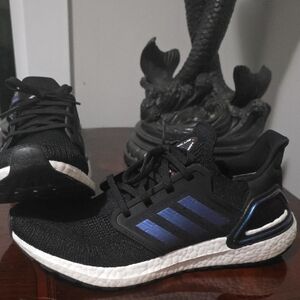 Adidas Ultraboost 20 Men's Running Shoes Black/Blue Violet Metallic/White US 9.5